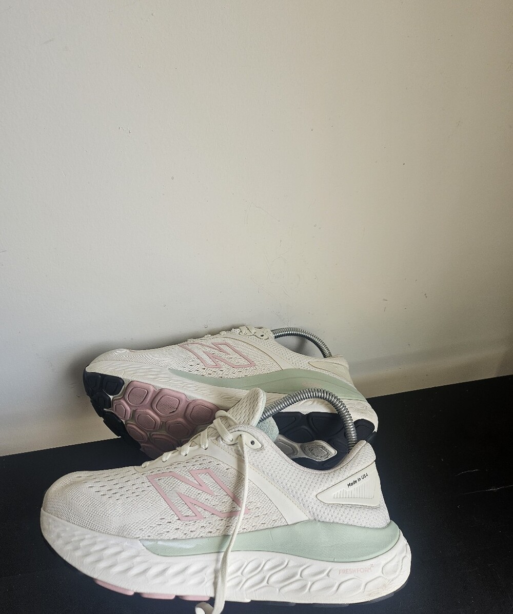 New Balance Women’s Athletic Shoes - White with Pink & Mint